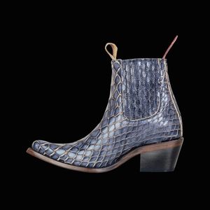 Freebird Faith Ankle Boot Blue Snake size 7